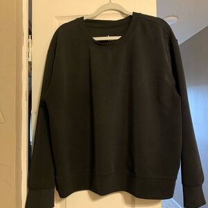 a new day (Lululemon-like) Black Sandwash Sweatshirt, Large